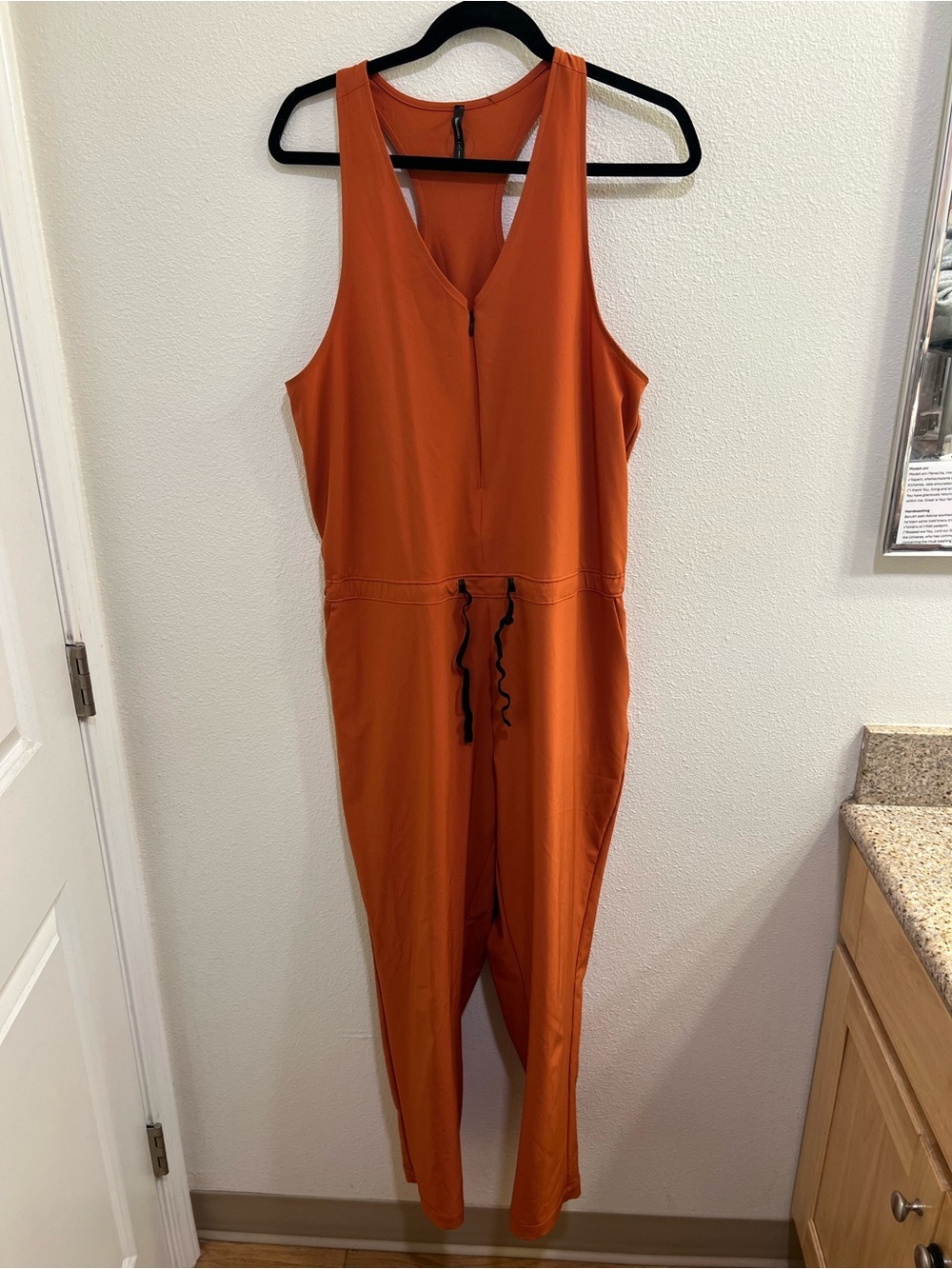 Backcountry On The Go Orange Sleeveless Jumpsuit